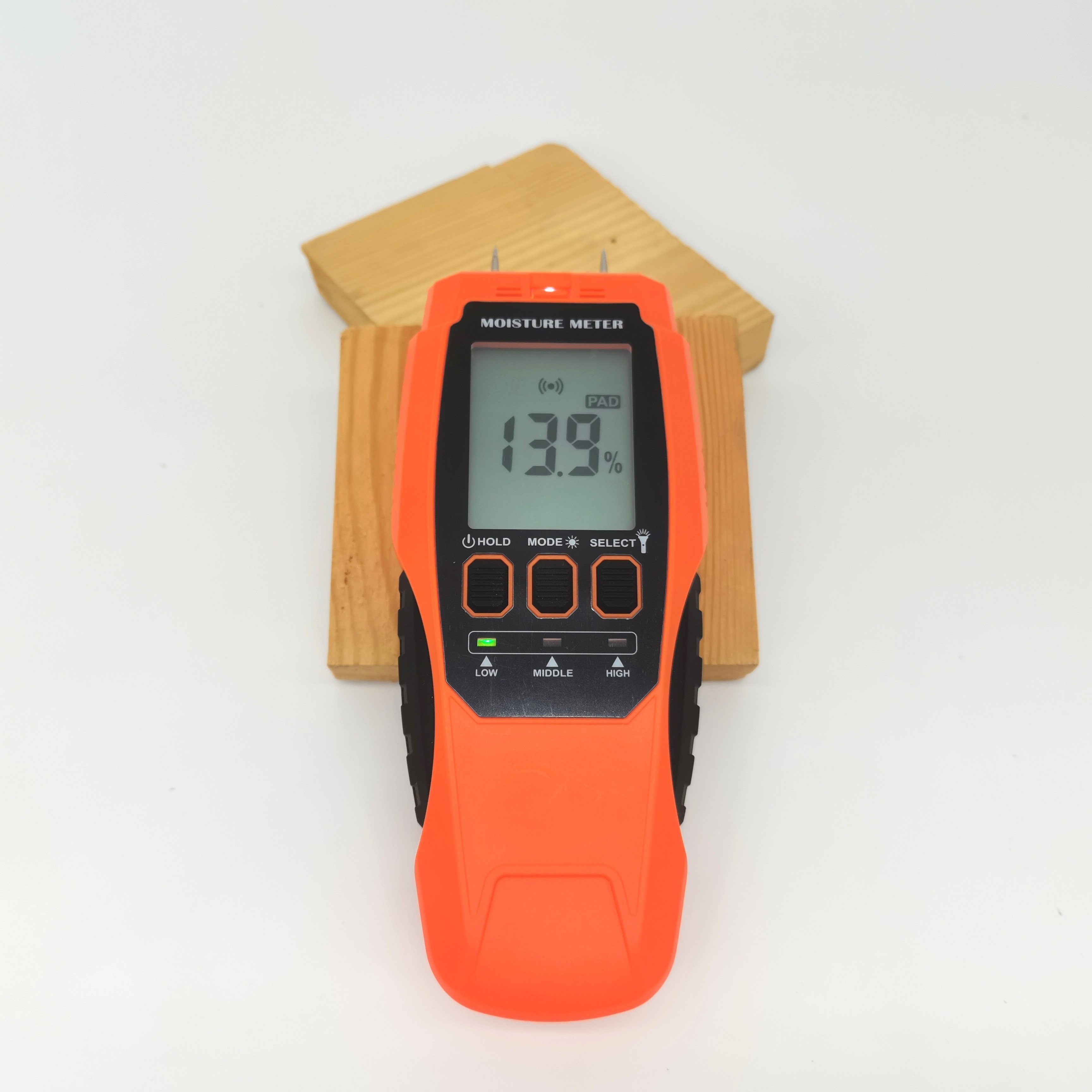 Medidor de humedad de madera – Detector digital de humedad –  Detector de humedad tipo Pin, detector de fugas de agua, medidor de humedad  para material de construcción de madera, paredes