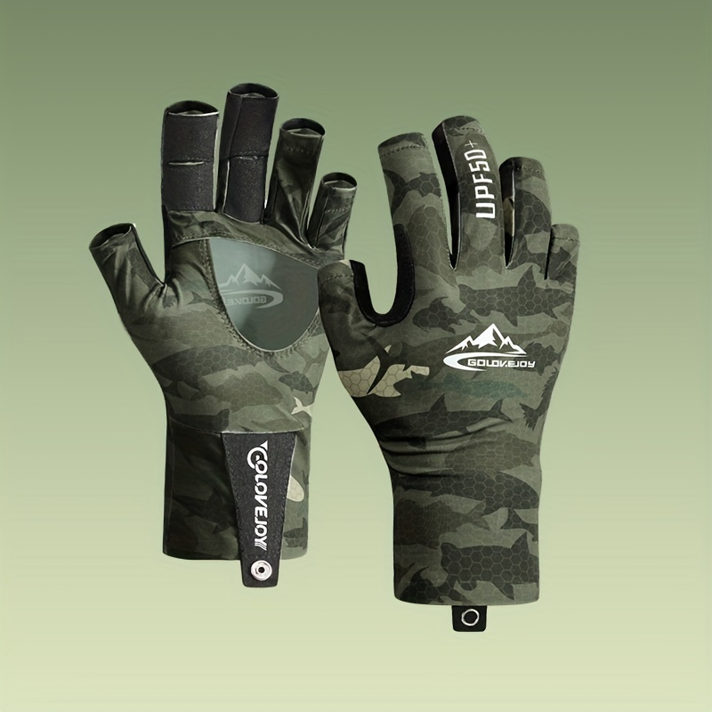 Milisten 1 par de guantes de pesca antideslizantes guantes reflectantes  profesionales 3 guantes protectores de corte de dedos para pesca al aire  libre