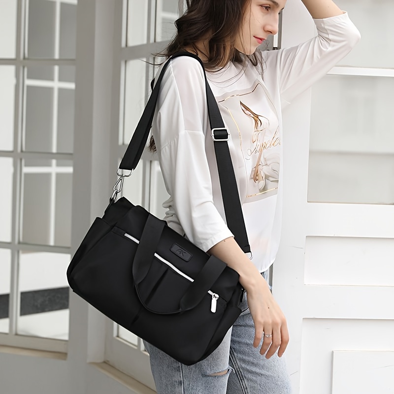 Multi Pockets Crossbody Bag Large Capacity Tote Bag Casual Ruched Every Day Purse For Women