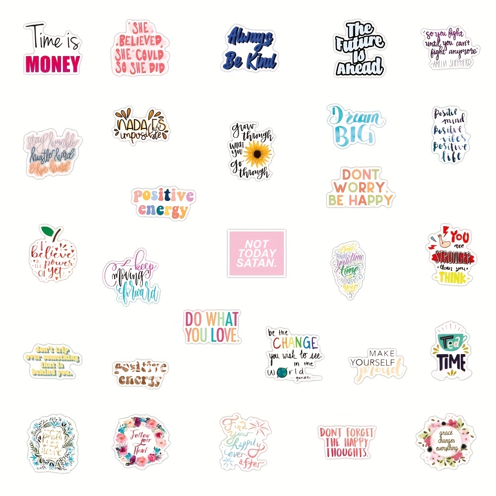 Quote Stickers Positive Stickers Motivational Waterproof - Temu