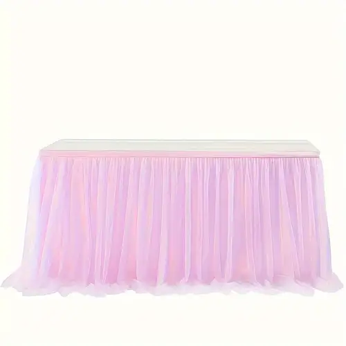 Gonna da tavolo bianca decorazione da tavola in plastica rosa per banchetti  in Hotel festa di
