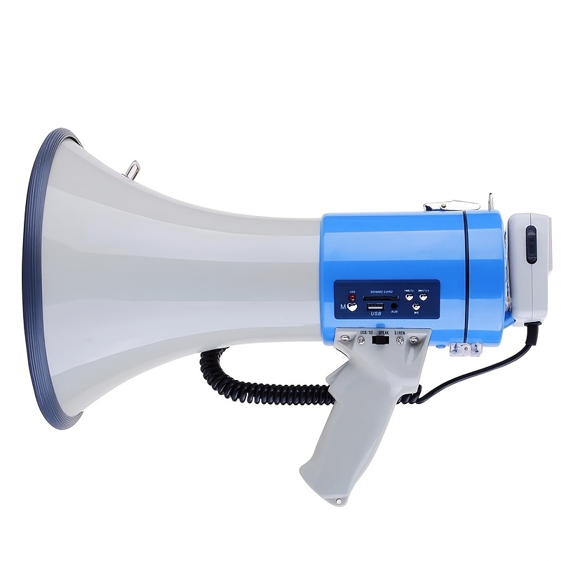 50-Watt-Power-Megafon-Lautsprecher Mit Bildschirm, USB, Tragbarer  Hand-Sprachverstärker Für Und Polizeitrainer - Temu Germany