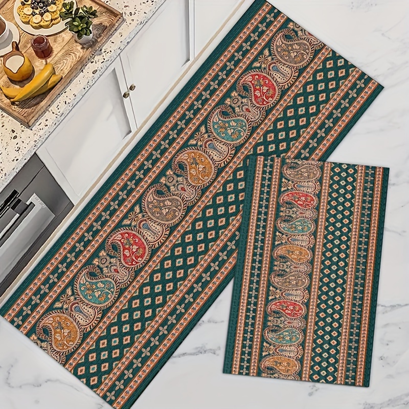 Vintage Boho Kitchen Floor Mat Non slip Oil proof Floor Mat - Temu