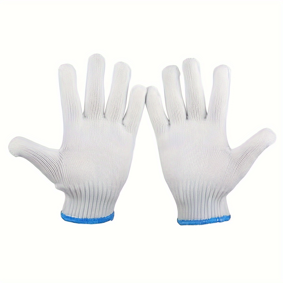 12pairs Of Non Slip And Abrasion Resistant White Safety Gloves For Men And  Women At Work, Shop On Temu And start Saving