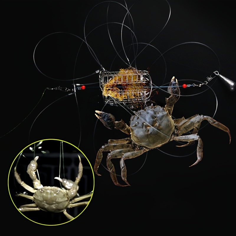 Catch Crabs Reusable Bait Cage Multiple Hooks Outdoor - Temu