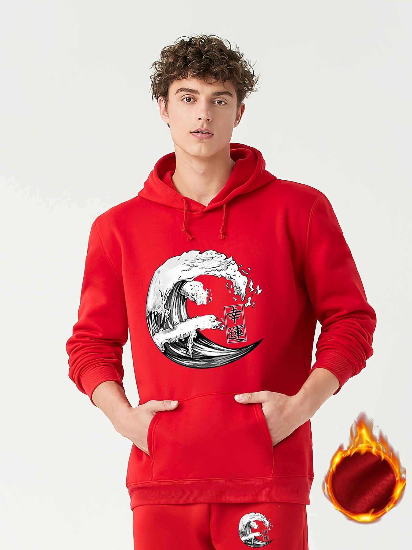 Hoodie with chinese writing on online sleeve