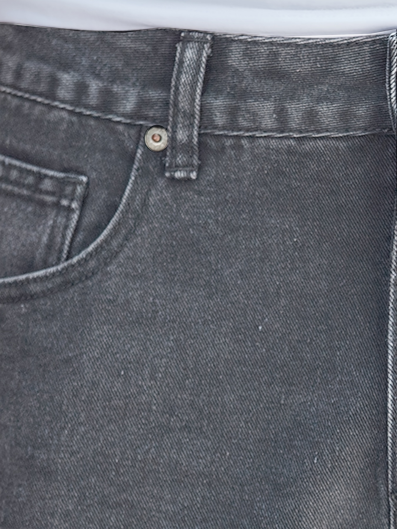 Men's Straight Fit Denim Jeans - Temu Canada