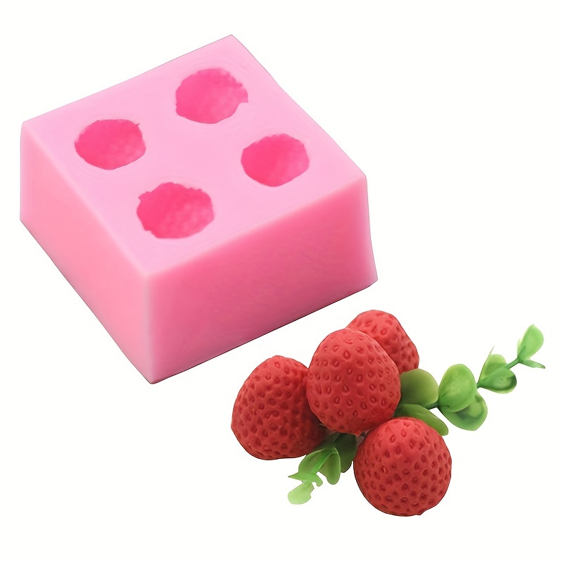 Fruit And Vegetable Sugar Flipping Silicone Mold Strawberry - Temu