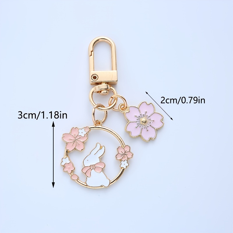 Cat Rabbit Bunny Keychain Women Men Cherry Keyring Car Bag Flower Pendent  Charm Key Holder Accessories - Temu Bahrain