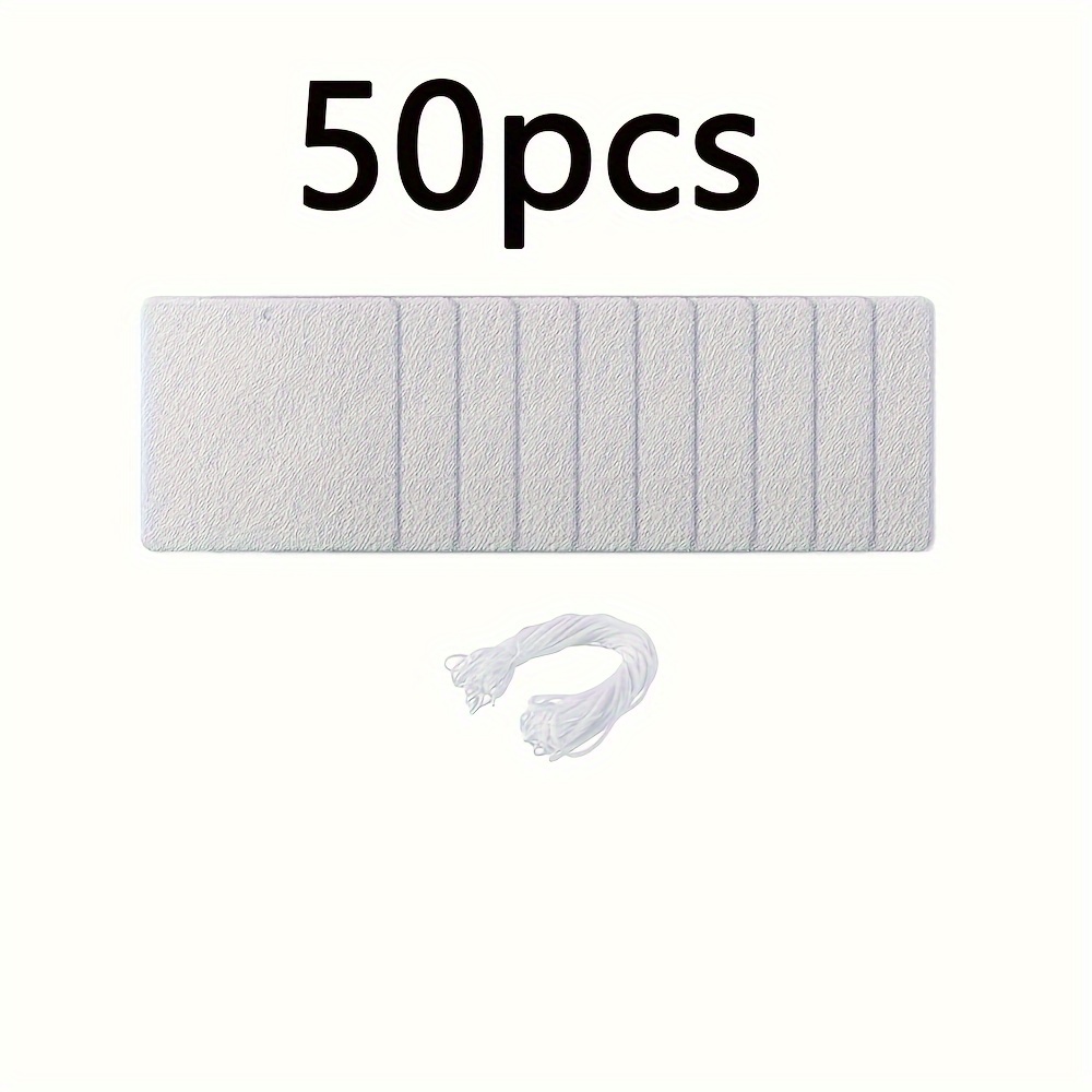 20/50pcs Sublimation Car Air Freshener Blanks, Car Hanging Accessories, DIY  Car Accessories Crafts White Sheets With Elastic Strings