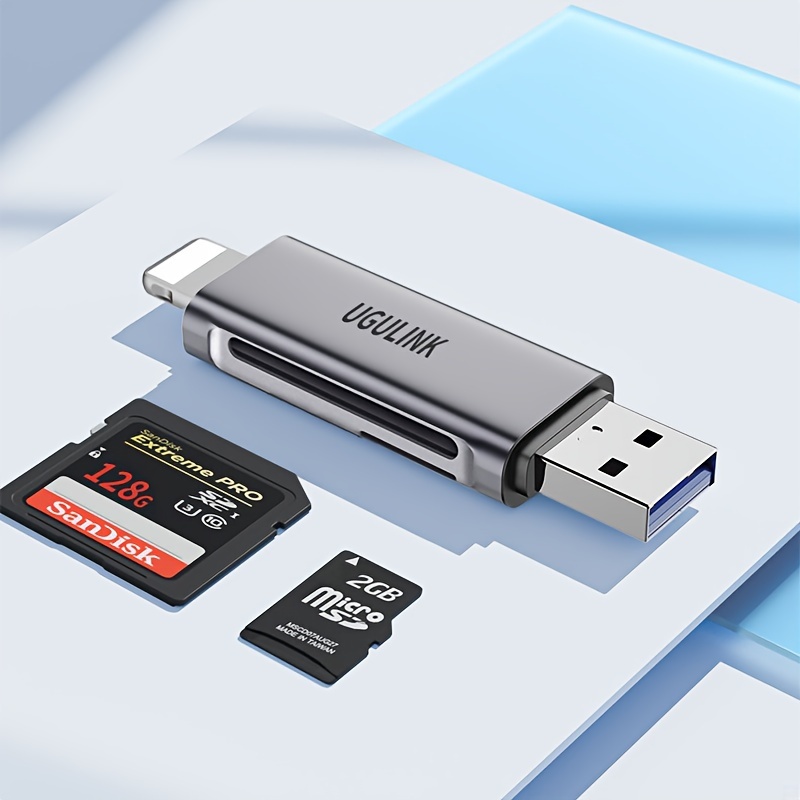 Lecteur de carte SD TF pour iPhone, carte mémoire USB Type C
