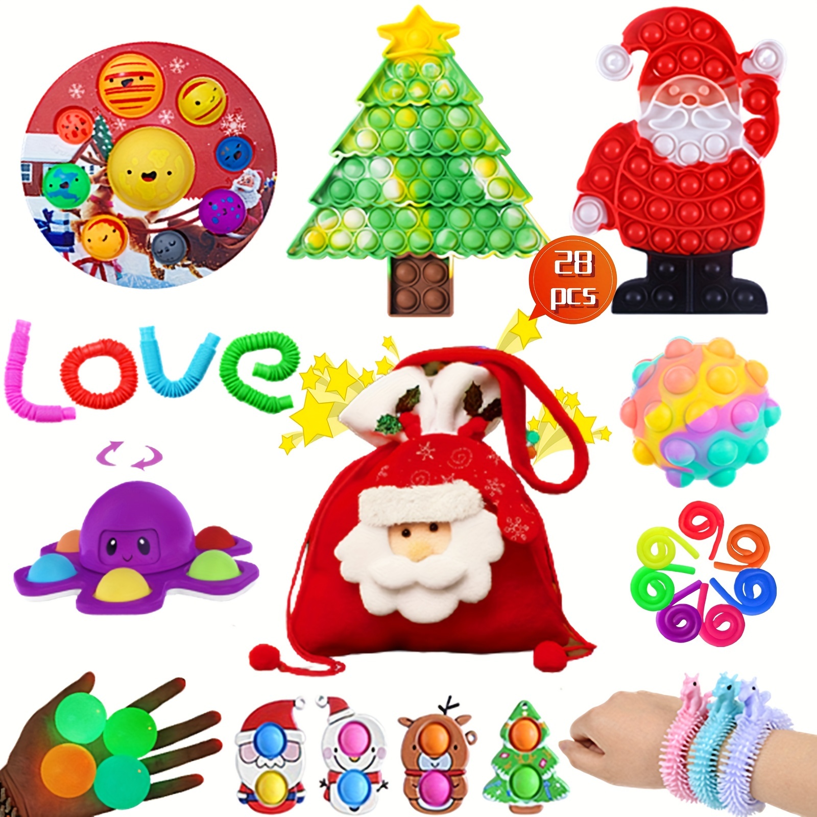 Ensemble de jouets sensoriels Anti Stress pour enfants et adultes, Anti  Stress, pour soulager l'anxiété, idée cadeau, #3 - Type N #D
