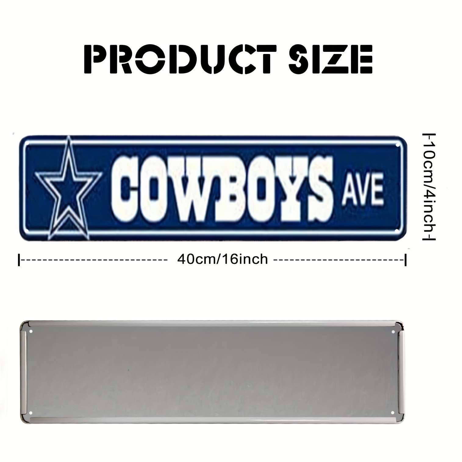 Dallas Cowboys Football Team Retro Logo Texas License Plate Art