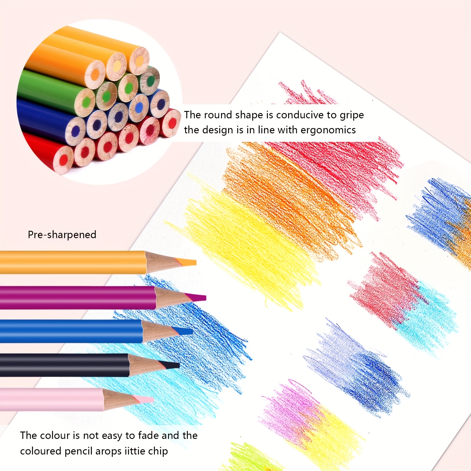 Colored Pencils Color Pencil Set Coloring Pencils Art Pencils Drawing  Pencils 24Pcs Colored Pencils Rich Vibrant Colors Smoothly Coloring Widely  Used