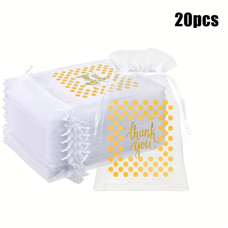 20pcs Bolsas Regalo Agradecimiento Organza Transparente - Temu