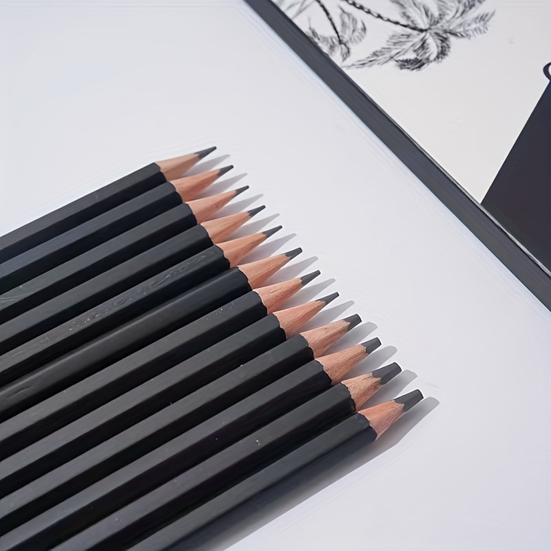 Sketching Pencils 4h 12b Softened Wood Hexagonal Bar - Temu