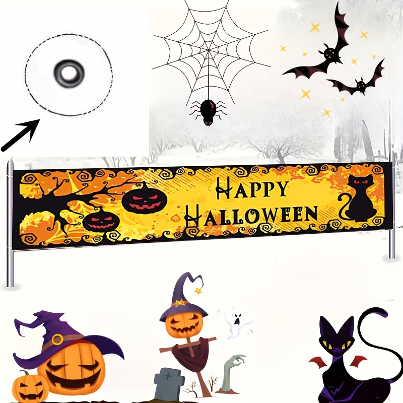 1pc Halloween Decorations Banner Scary Pumpkin Outdoor Flag