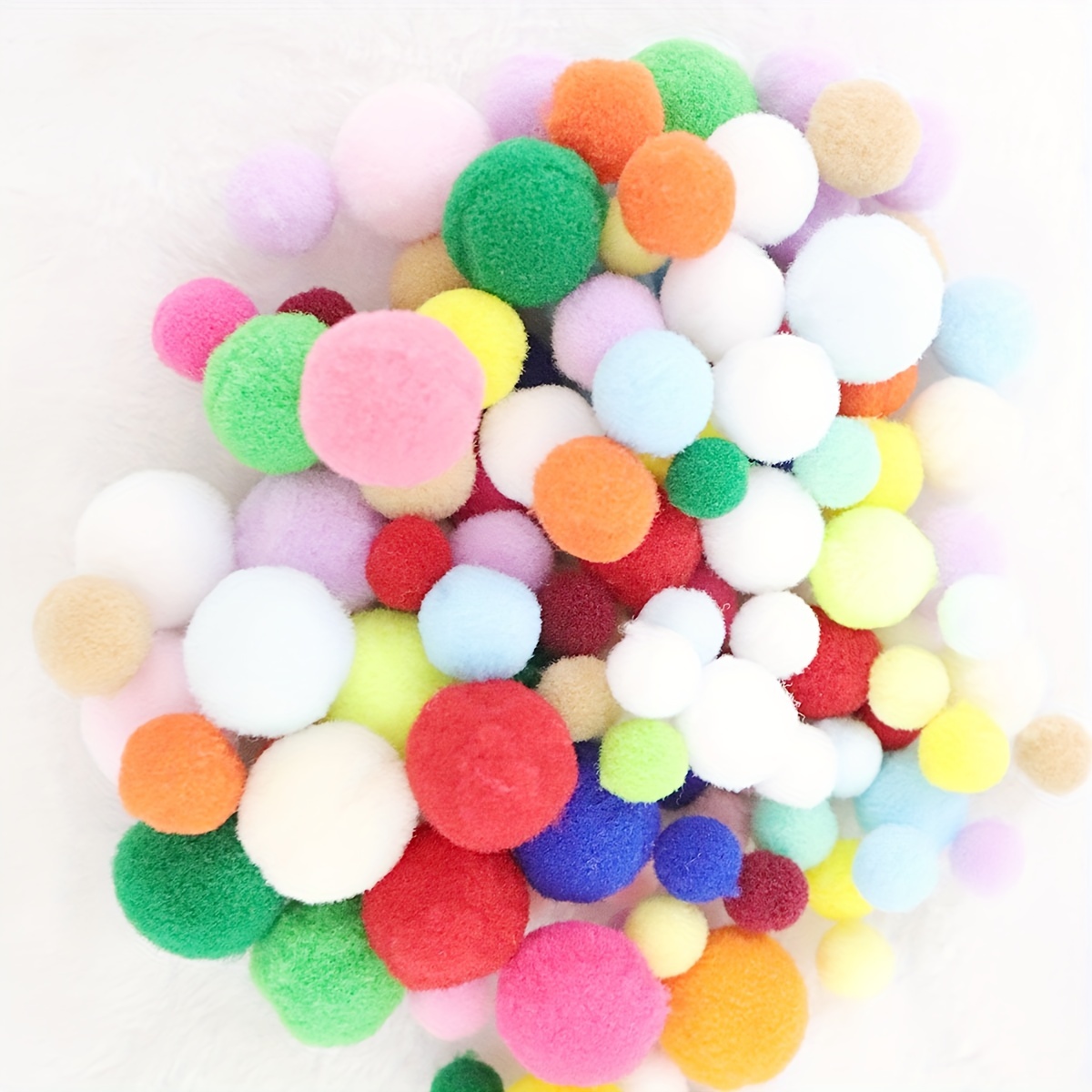 Multicolor High Elastic Pom Pom Balls Multifunctional Fuzzy - Temu
