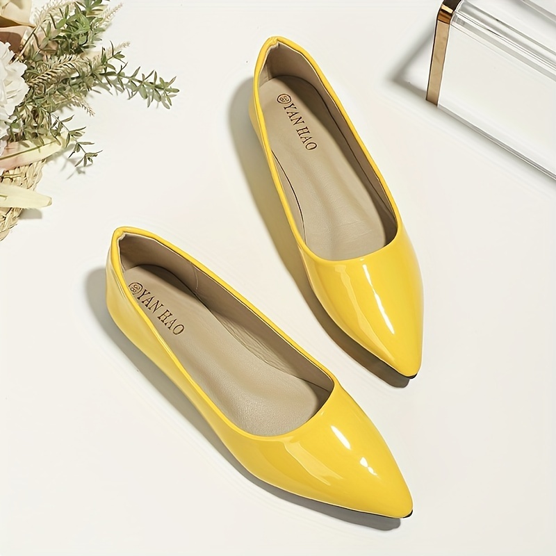 womens pointed toe ballet flats versatile soft sole slip Temu