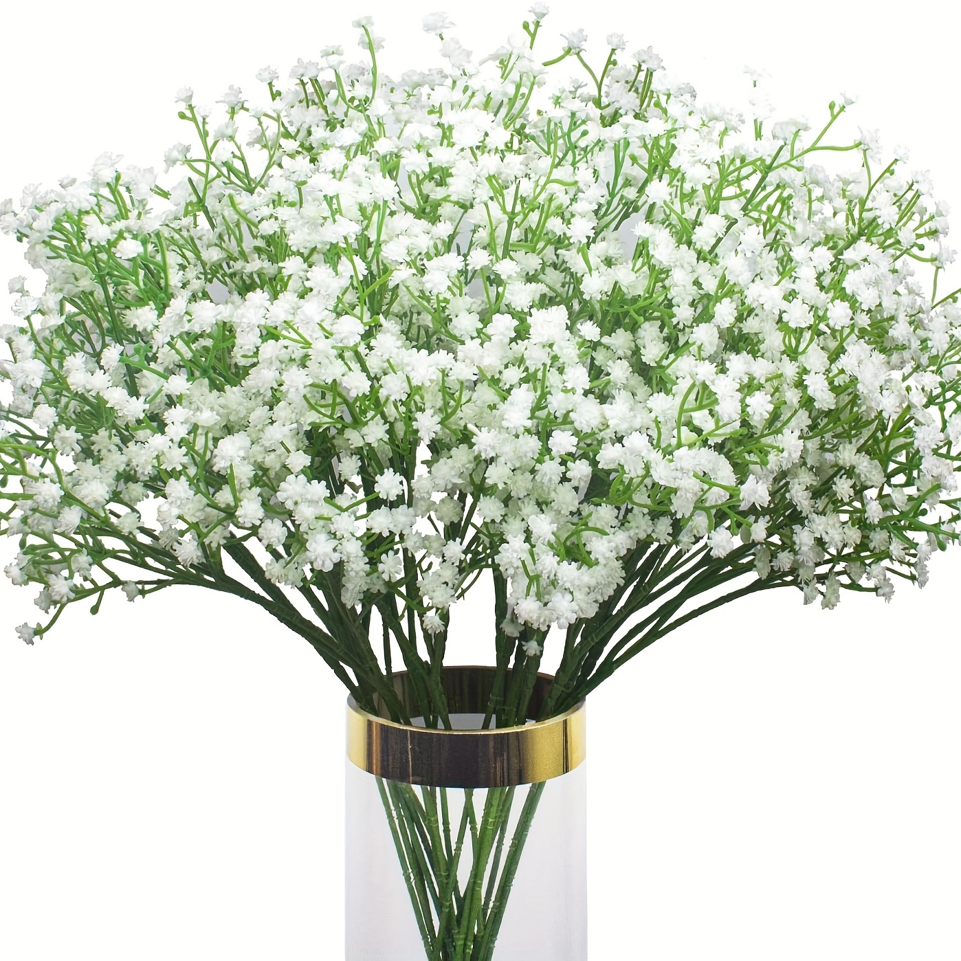 12PCS Artificial Baby Breath Flower Fake Real Touch Gypsophila Home Party  DIY