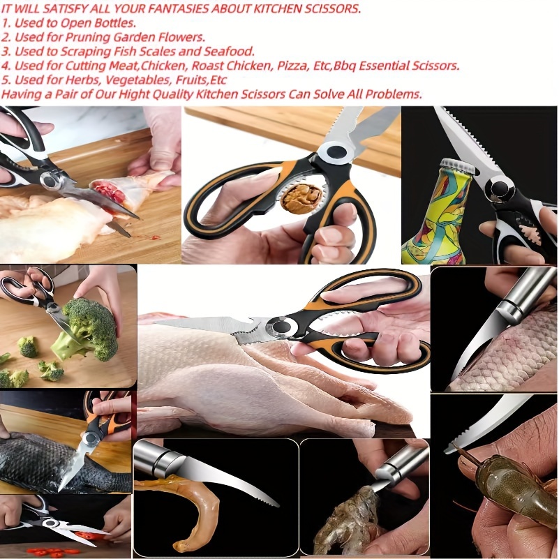 Multipurpose Kitchen Shears Multifunctional Shrimp Peeler - Temu