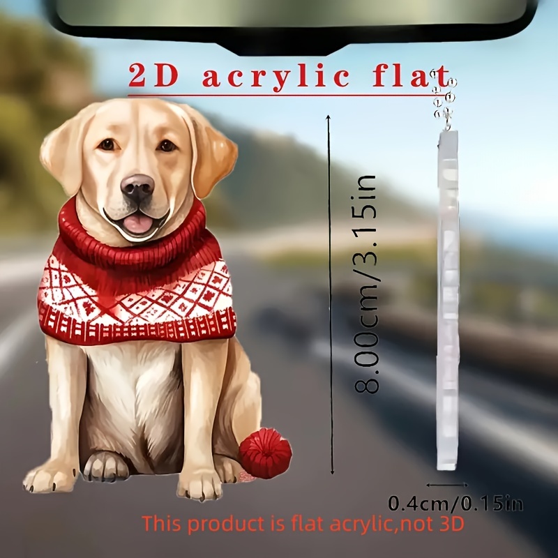 1pc Nette Hund Auto Anhänger Ornament Acryl Auto Rückspiegel