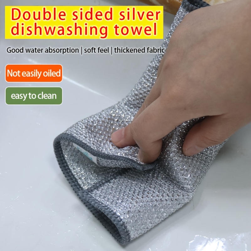 Wire Dishwashing Cloth Mesh Dishcloth For Kitchen - Temu