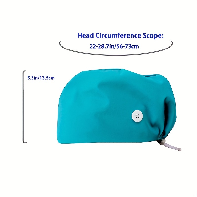 Unisex Solid Color Scrub Hat Doctor Nurse Adjustable Working - Temu