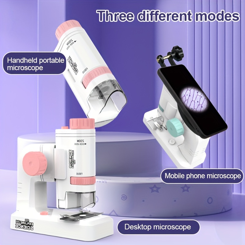 Microscope Portatif Pour Enfants HD 180x Puzzle éducatif Science Jouet Mini  Microscope Pour Enfants