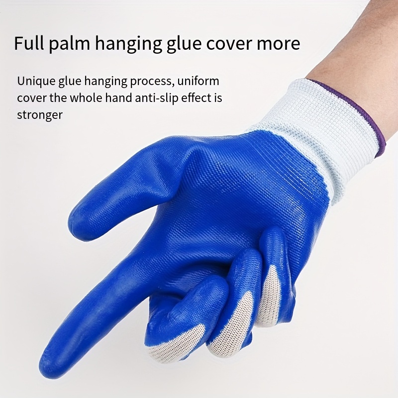 Latex Embossed Gloves Construction Labor Rubber Gloves Wear - Temu