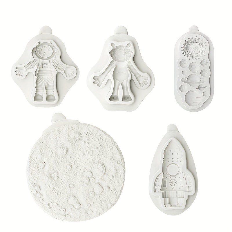 Astronaut Chocolate Mold 3d Silicone Mold Spaceman Rocket - Temu