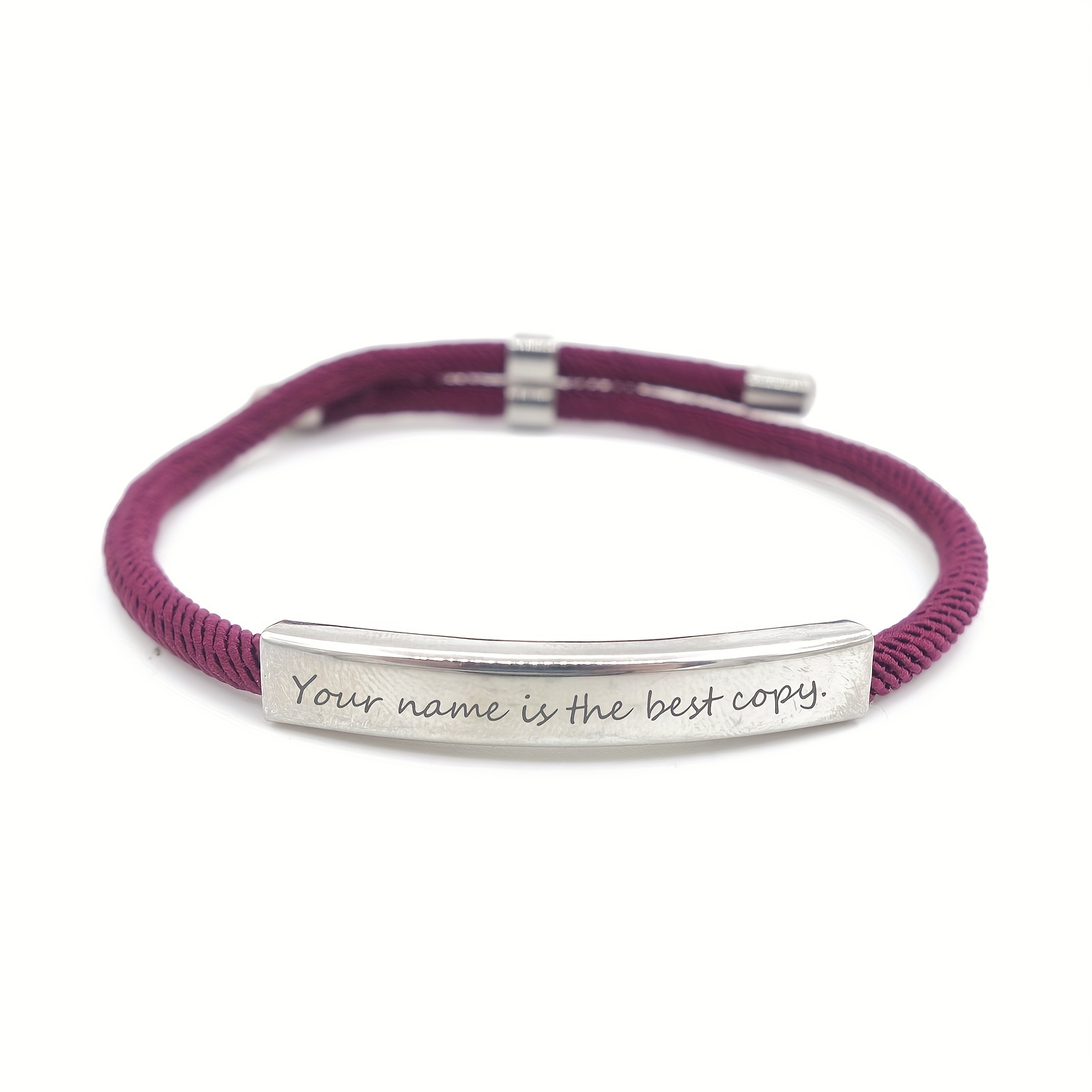 Adjustable Braided Pet Bracelet with Engraved ID