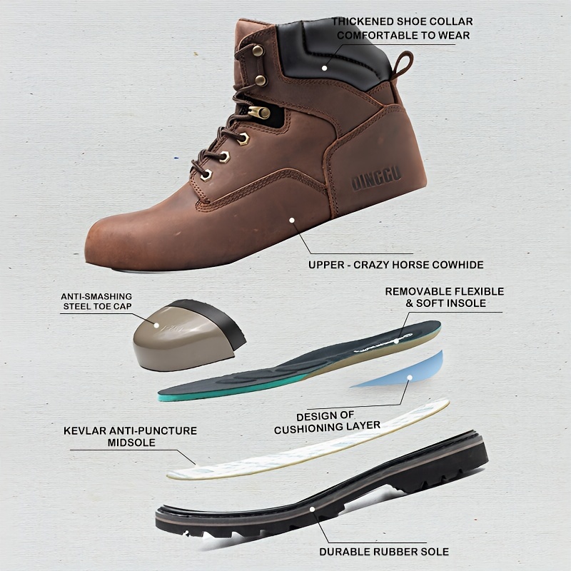 steel toe cap and midsole protection boots