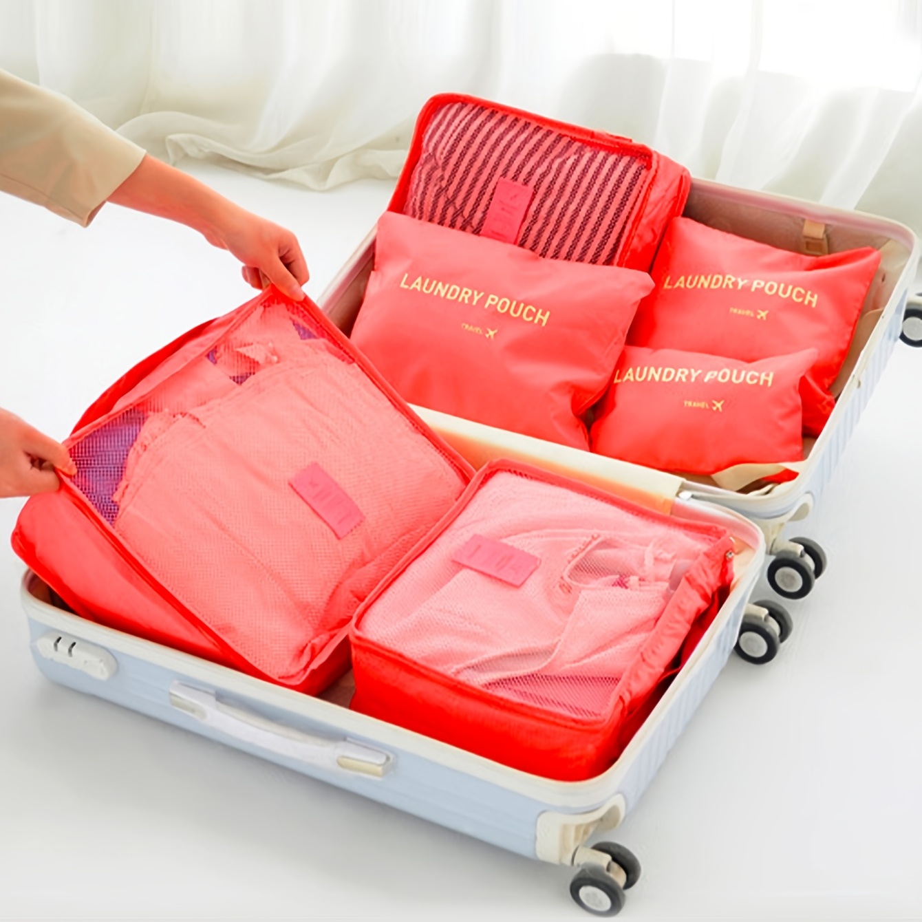 6Pcs Bolsa de almacenamiento impermeable Bolsa de equipaje de viaje  Organizador
