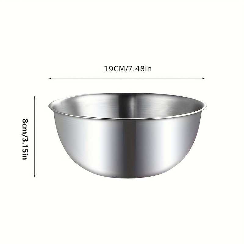 1pc Home Use 304 Stainless Steel Salad & Egg Beating Bowl, Kitchen