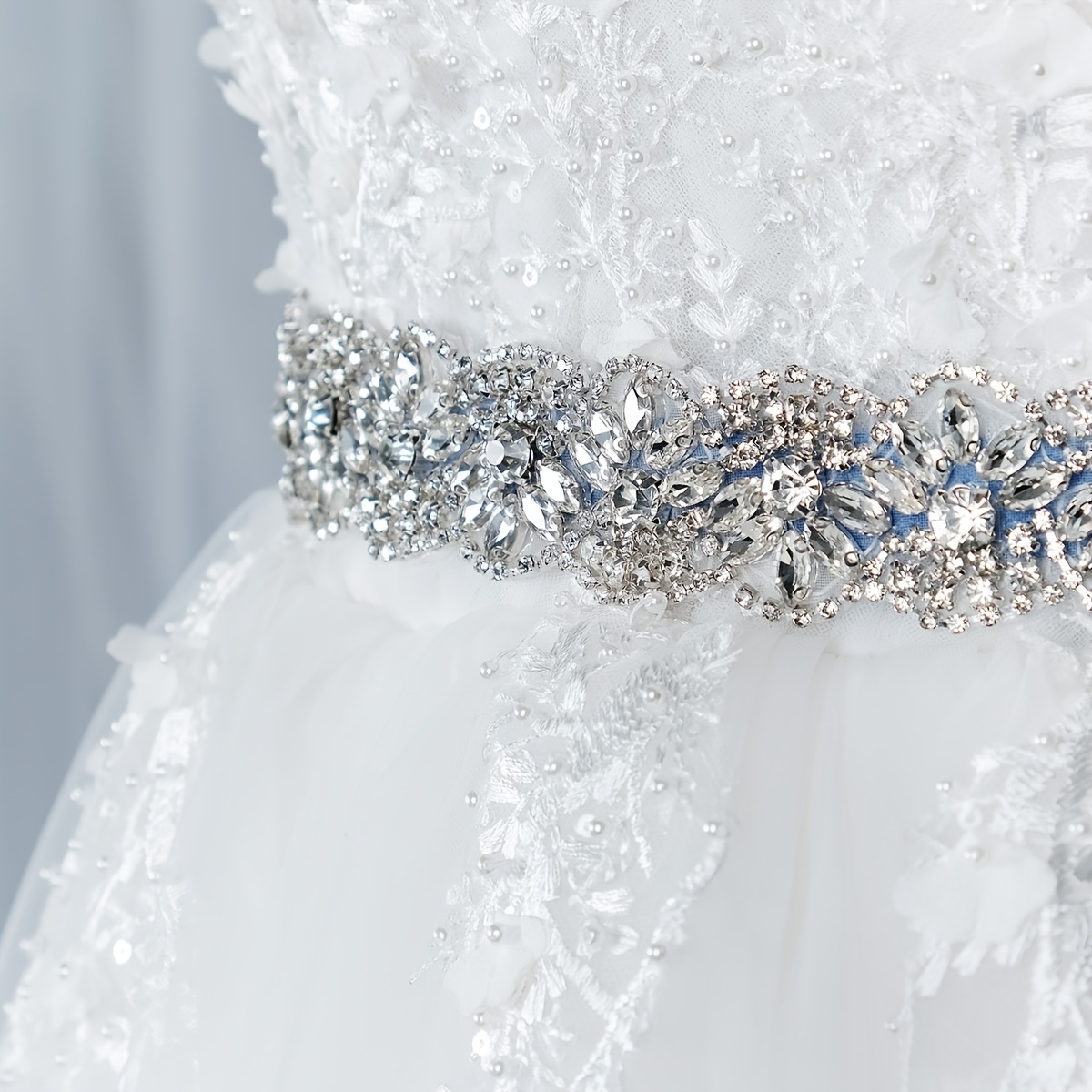 Satin Ribbon Waist Band Bridal Wedding Belt Rhinestone Waist Band Wedding  Dress Exquisite Accessories Jewelry