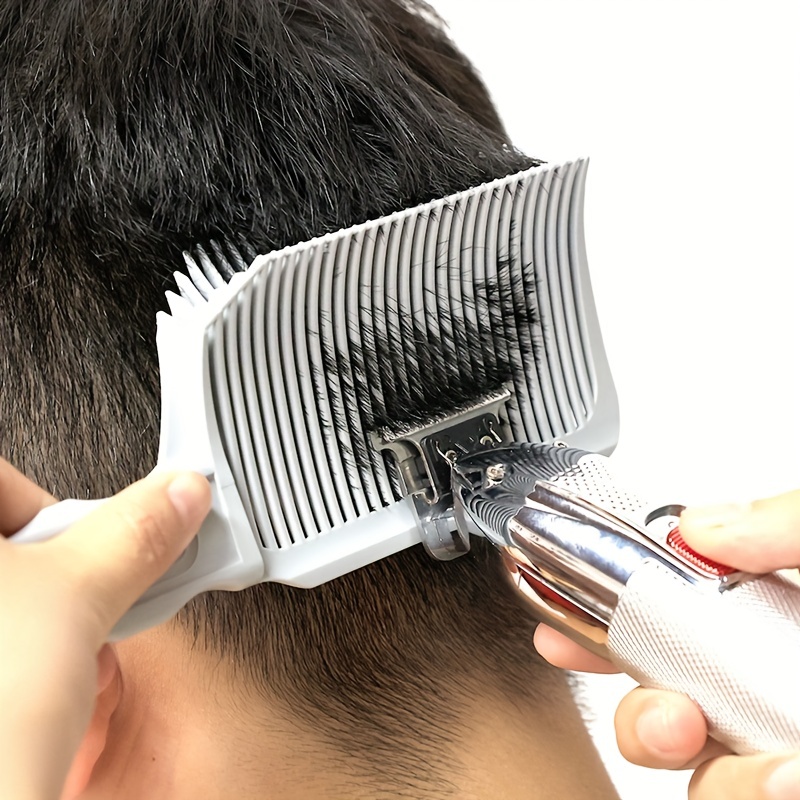 Peigne tondeuse à cheveux, peigne professionnel de coupe de cheveux à  plateau plat, peigne de positionnement incurvé ergonomique pour hommes  Salon de coiffure