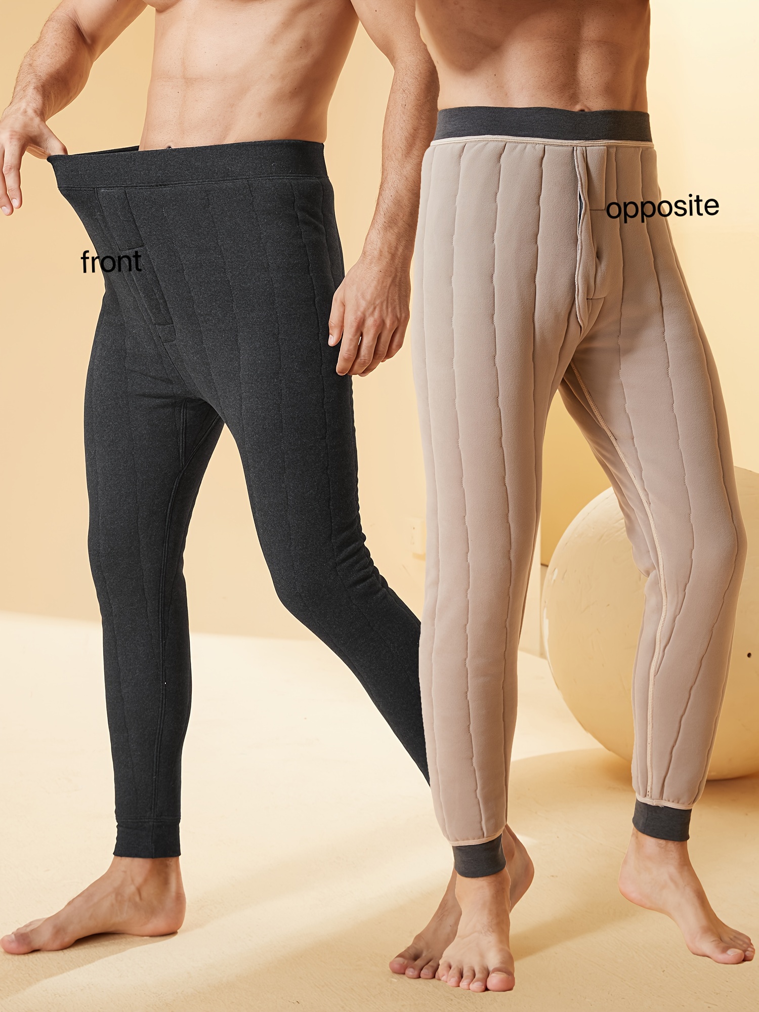Autumn Winter Pantyhose Fleece Warm Thermal Underwear Mens Legging