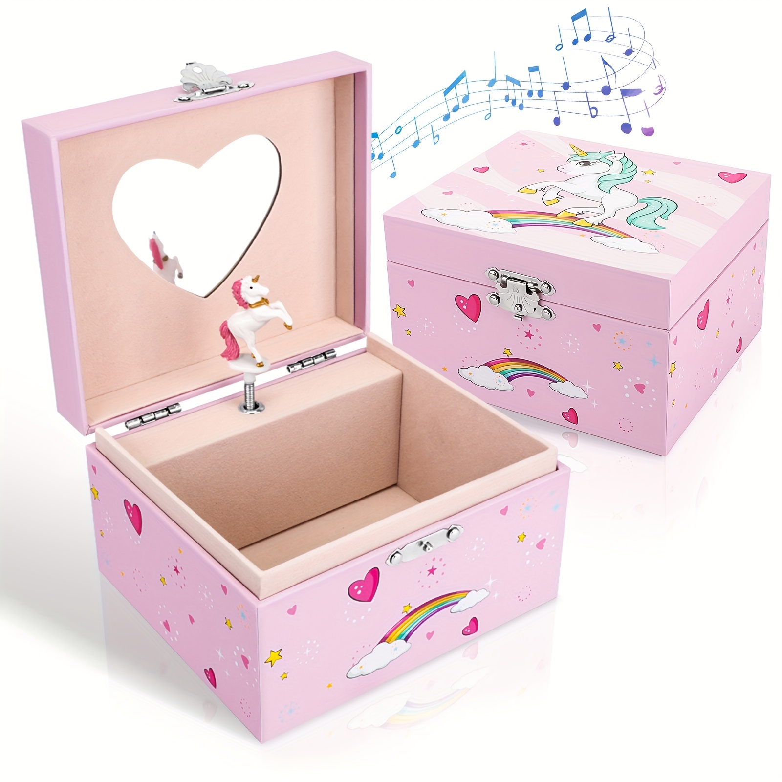 Boîte à bijoux pour enfants, boîte à bijoux musicale personnalisée, boîte à  bijoux pour filles, boîte à bijoux personnalisée avec musique, cadeau de  fille de fleur -  France
