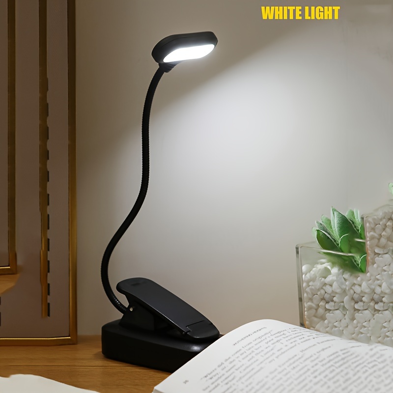 Clip On Book Light Battery Powered Flexible Hose Table Lamp - Temu