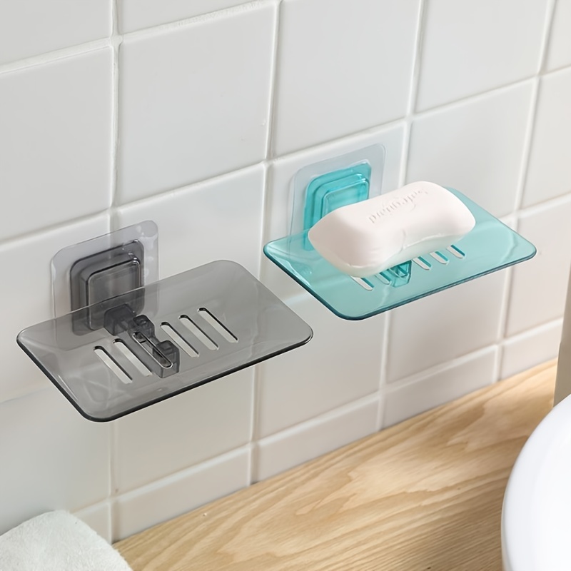 Bathroom Wall Mounted Soap Rack Holder with Drain