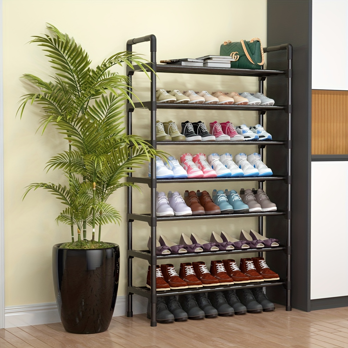 Simple Shoe Storage Rack, Household Multi-layer Shoe Rack, Bedroom Floor  Standing Storage Rack, Indoor Shoe Storage Supplies, Apartment Large  Capacity And Space Saving Shoe Storage Organizer - Temu