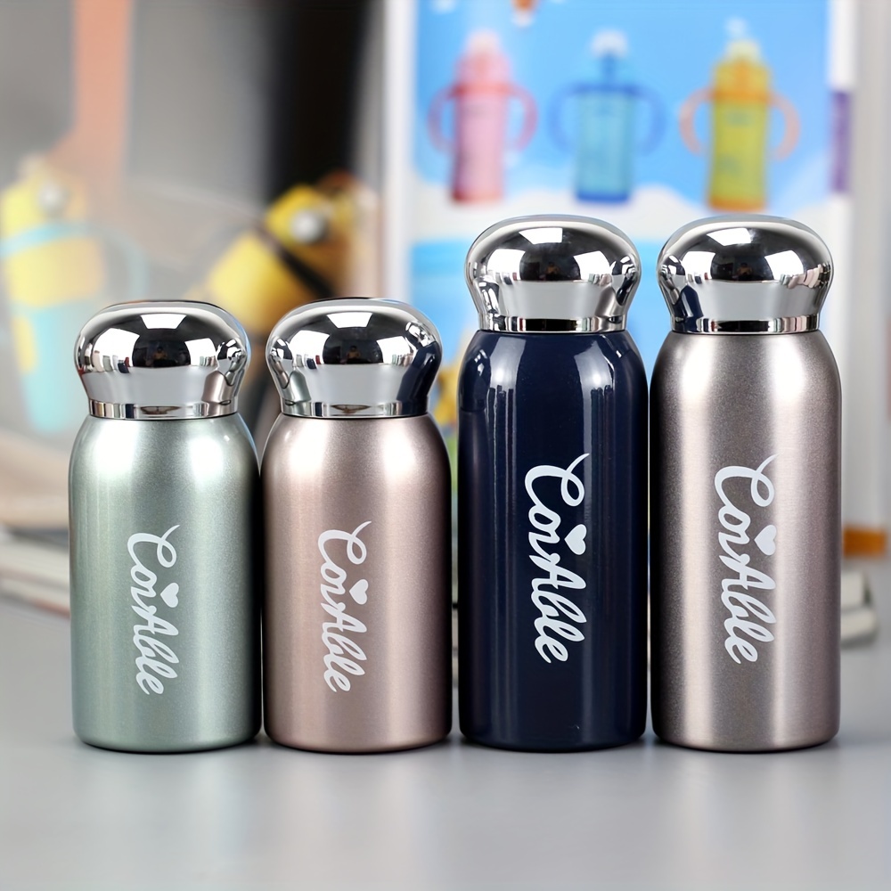  Mini Vacuum Insulated Tumbler Small Stainless Steel Thermal  Bottle Water Flask Thermos For Hot and Cold Drinks Travel Coffee Mug 10.2  oz/300ml Silver: Home & Kitchen