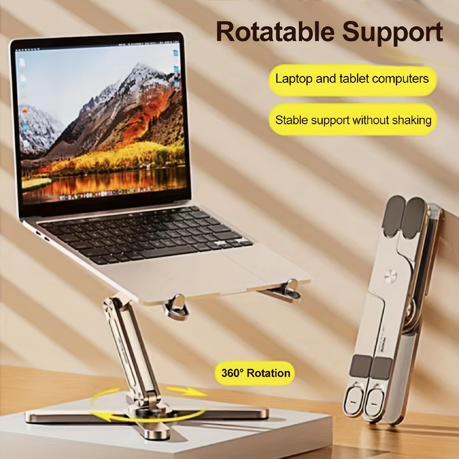 Portable Laptop Stand Aluminium Foldable Macbook Pro Support Adjustable  Notebook Holder Tablet Base For PC Computer Bracket