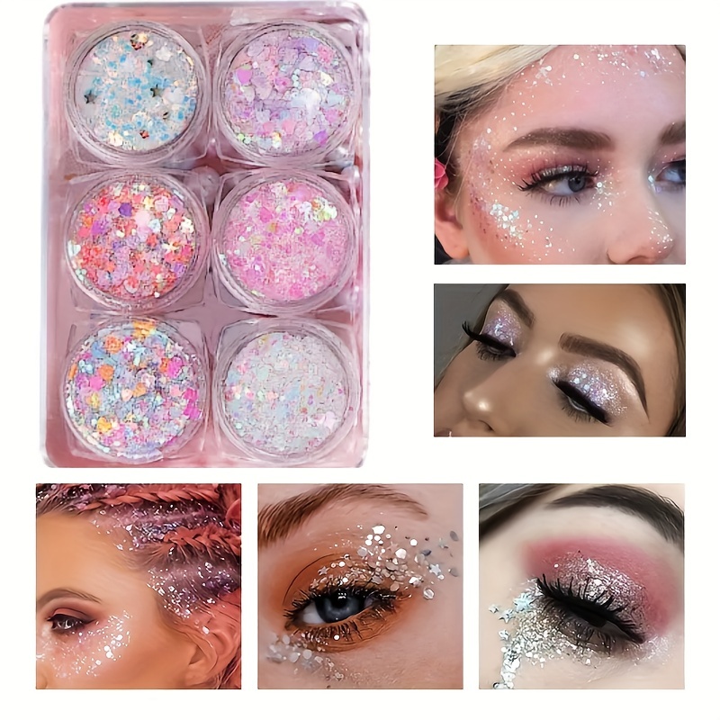 Mermaid Sequins Body Glitter Gel Make Up Long Lasting - Temu