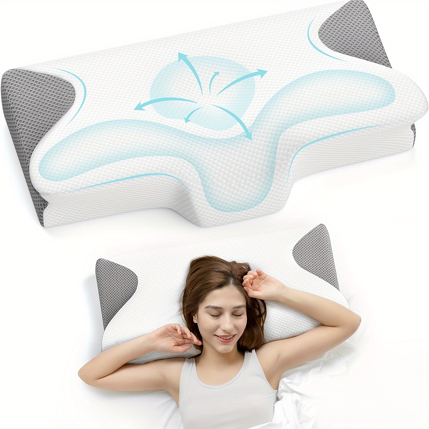 Cervical Neck Pillow Neck Shoulder Relax Memory Foam Neck - Temu