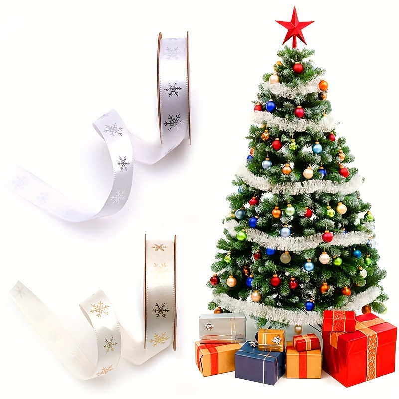 Christmas Tree Ribbon Garland Gift Wrapping Webbing Cake - Temu