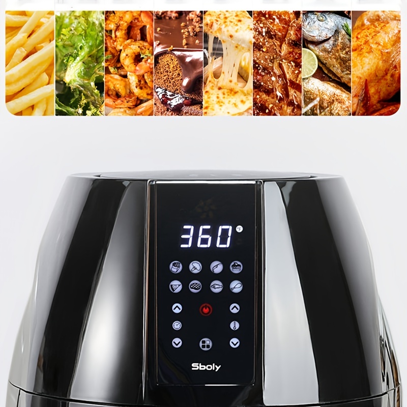 1pc Air Fryer With Intelligent Cooking Program 6l Capacity Large