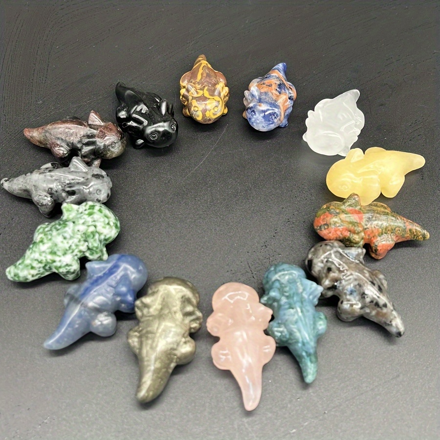 

1pc 38mm Natural Crystal Axolotl Carving With Assorted Material, For Home Decor