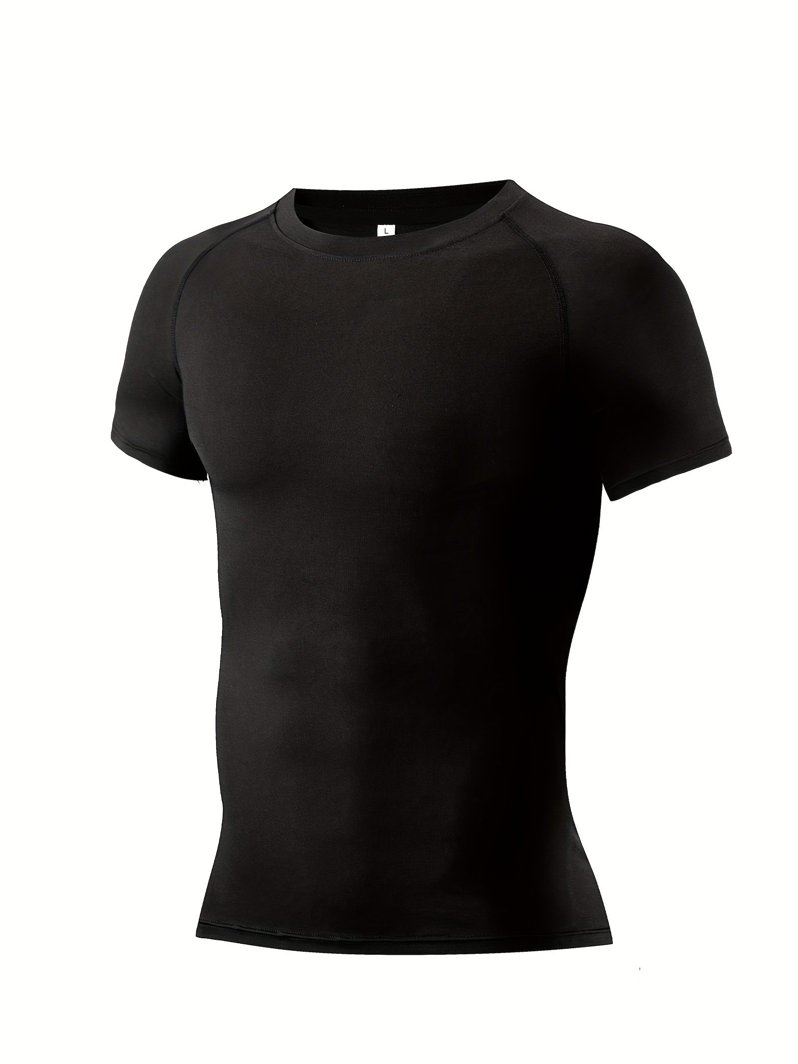 Camiseta de compresión de manga larga elástica negra para hombre para  ciclismo al aire libre